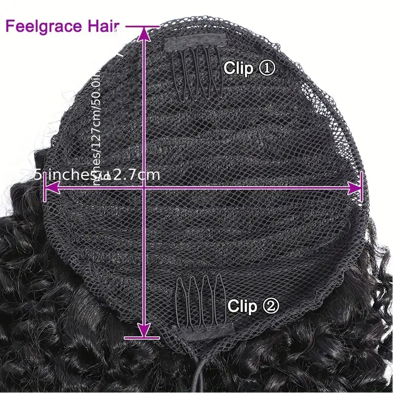 10 Inch Short Drawstring Curly Ponytail Extensions