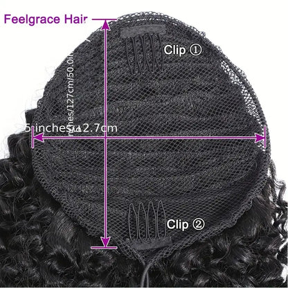 10 Inch Short Drawstring Curly Ponytail Extensions