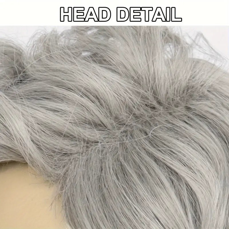 12-Inch Short Finger Wave Gray Bob Wig – Perfect for Holidays and Special Events