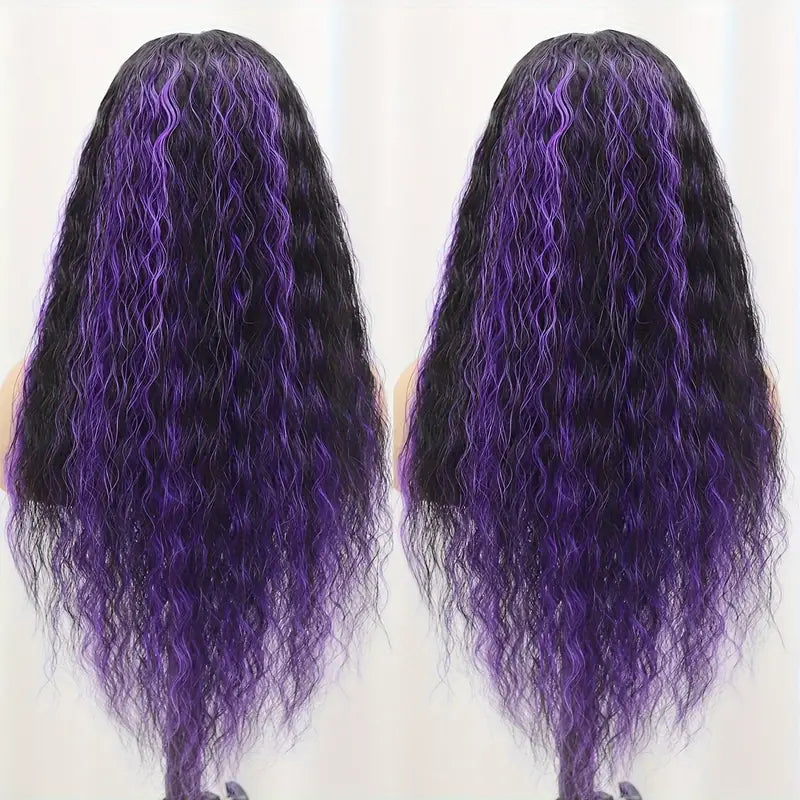 13*4 Inch Highlight Purple Lace Front Wig for Women