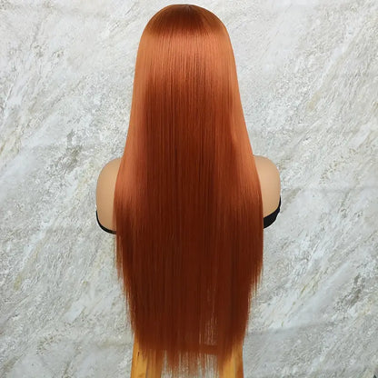 13x3 Lace Front Wig - Ginger Orange Hair Long Straight