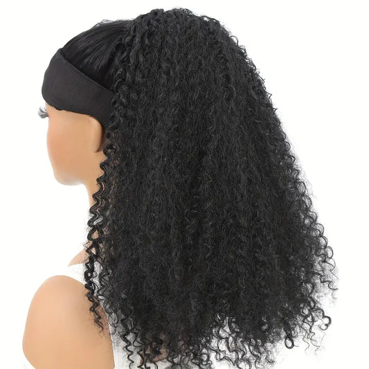 20" Drawstring Ponytail Extension with Heat Resistant Synthetic Hair - Afro Curly/Kinky Style