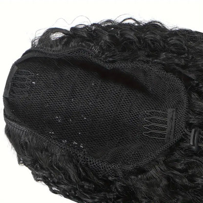 20" Drawstring Ponytail Extension with Heat Resistant Synthetic Hair - Afro Curly/Kinky Style