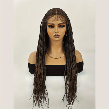 30-Inch Knotless Box Braided Wig - Synthetic Lace Front