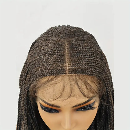 30-Inch Knotless Box Braided Wig - Synthetic Lace Front