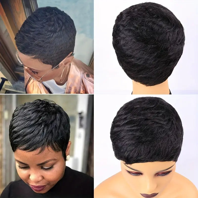 4-inch Pixie Short Layered Synthetic Wig for Women