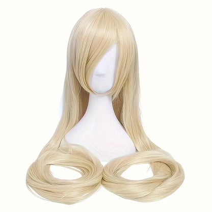 48inch 120cm Long Blonde Wig - Straight Beige Halloween Cosplay Wig