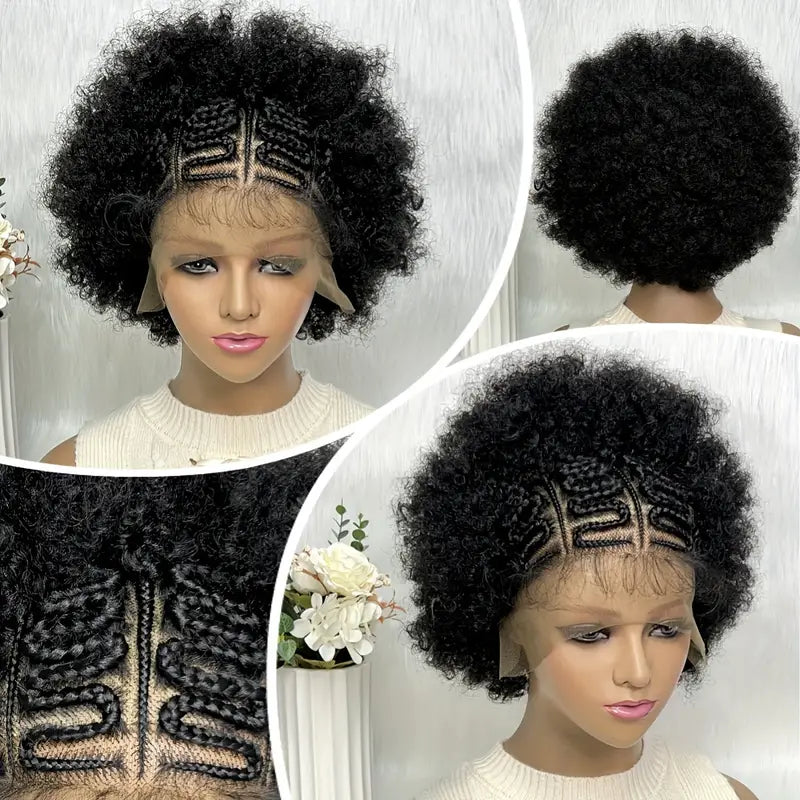 Afro Braid Wig - Short Hair Fashion Hook