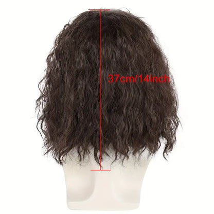 Afro Brown Medium Length Cosplay Wig for Men