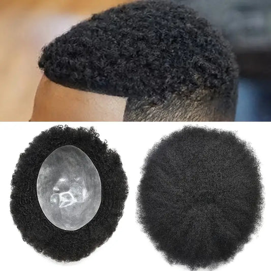 Afro Curly Men Toupee Hairpiece