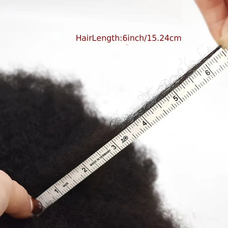 Afro Curly Men Toupee Hairpiece