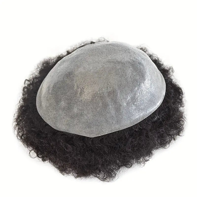 Afro Curly Men Toupee Hairpiece