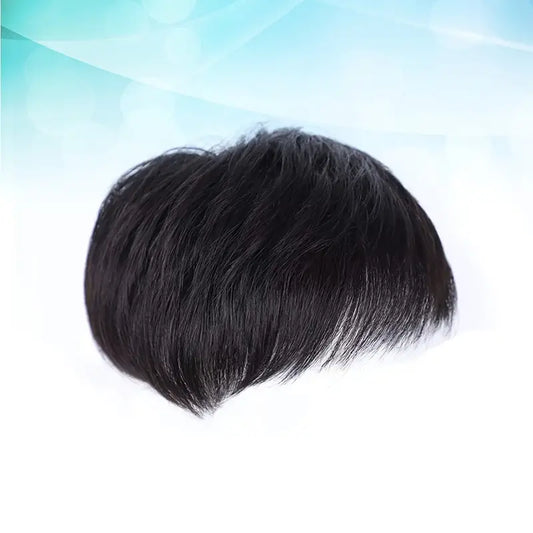 Black Hair Men's Breathable Wig