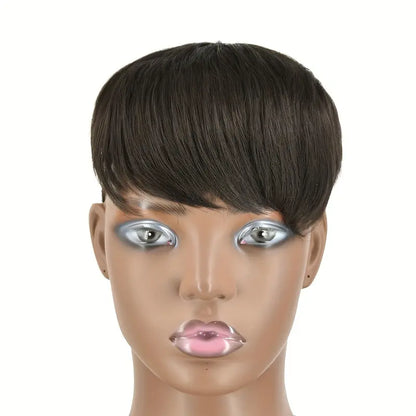 Black Hair Men's Breathable Wig