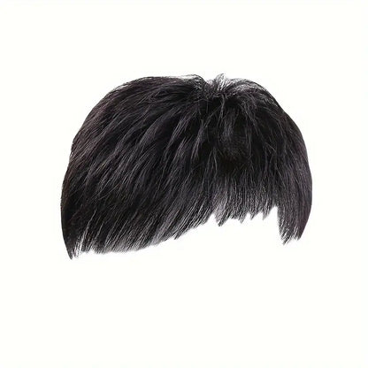 Black Hair Men's Breathable Wig