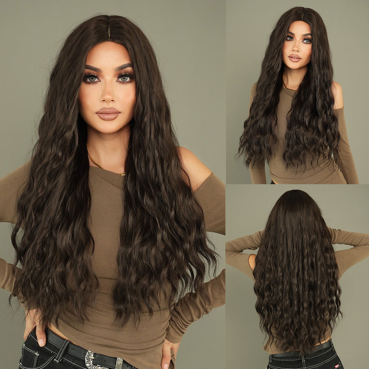 Black Wig for European and American Women – Long, Wavy, and Natural Look