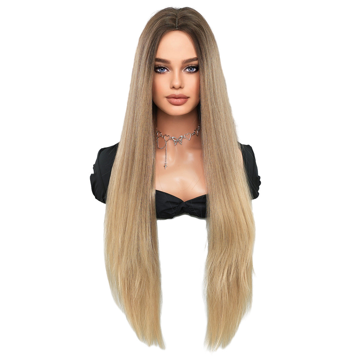 Blonde Wig – European and American Style Ultra Long Straight Wig