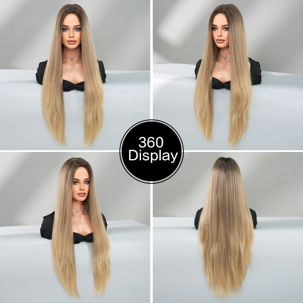 Blonde Wig – European and American Style Ultra Long Straight Wig