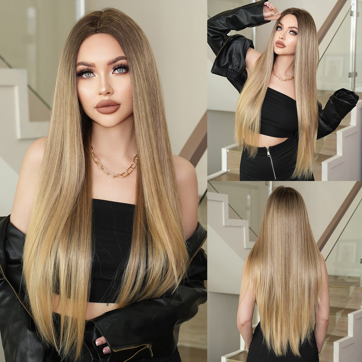 Blonde Wig – European and American Style Ultra Long Straight Wig