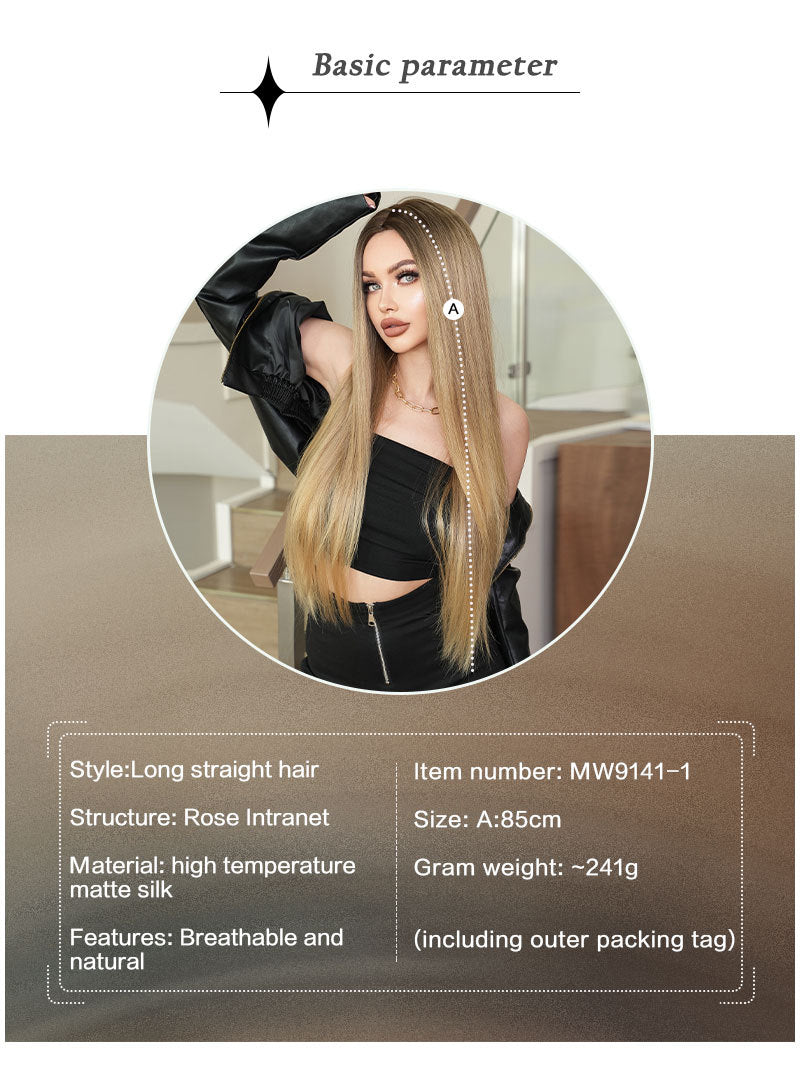 Blonde Wig – European and American Style Ultra Long Straight Wig