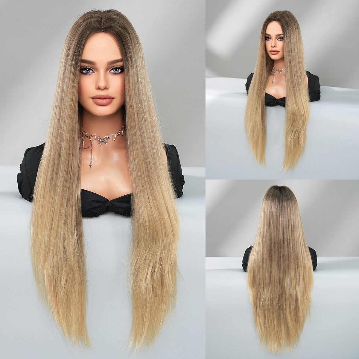 Blonde Wig – European and American Style Ultra Long Straight Wig