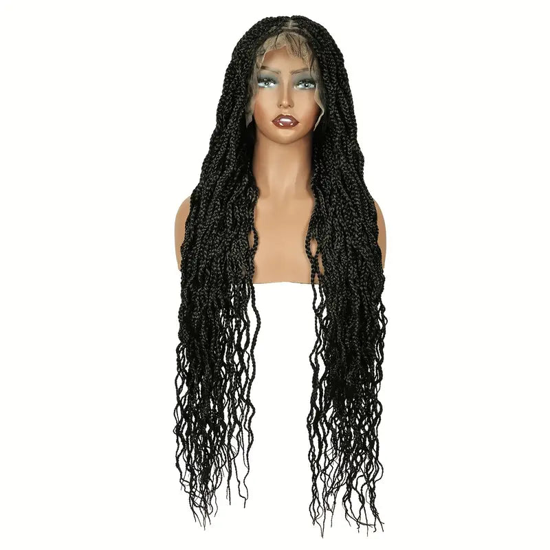 Braided Wig Box Braid Wig Triangle Knotless Lace Frontal