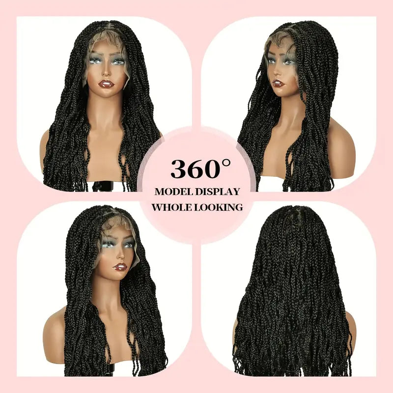 Braided Wig Box Braid Wig Triangle Knotless Lace Frontal