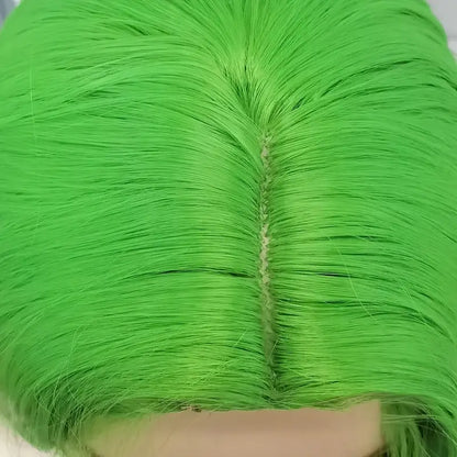 Chic Long Curly Wavy Synthetic Wig - Heat Resistant, Green Net Cap