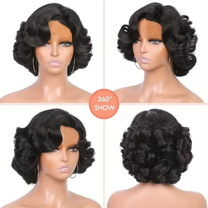 Chic Pixie Cut Wig with Bangs - 80s & 90s Inspired