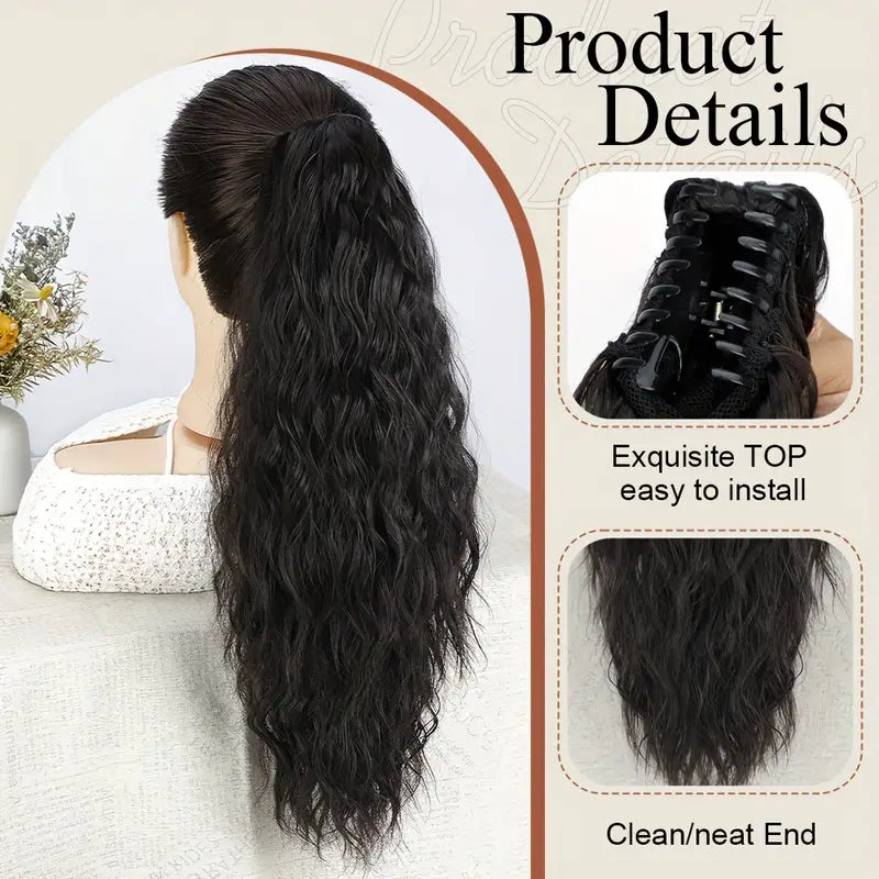 Claw Ponytail Long Curly Wavy Extensions Synthetic