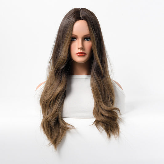 Dark brown full length wig - European and American Style