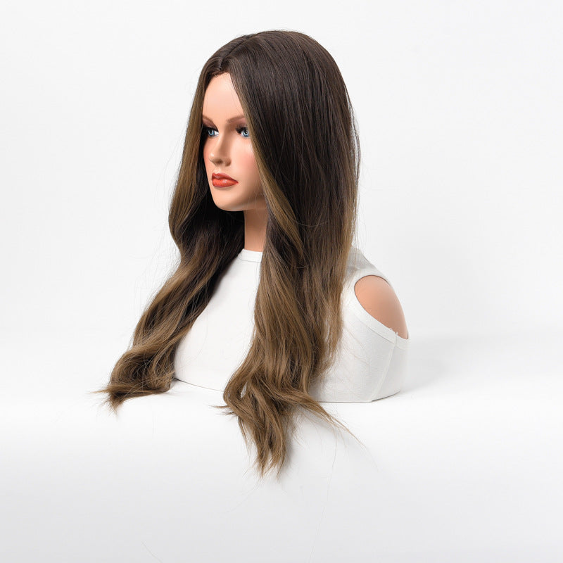 Dark brown full length wig - European and American Style