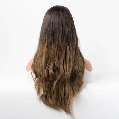 Dark brown full length wig - European and American Style