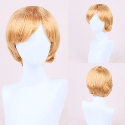 Donald Trump Style Golden Short Straight Wig