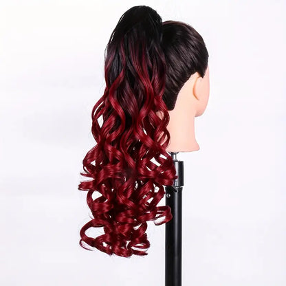 Elegant Claw-Clip Ponytail Extension for Women – Ombre Curly Wave