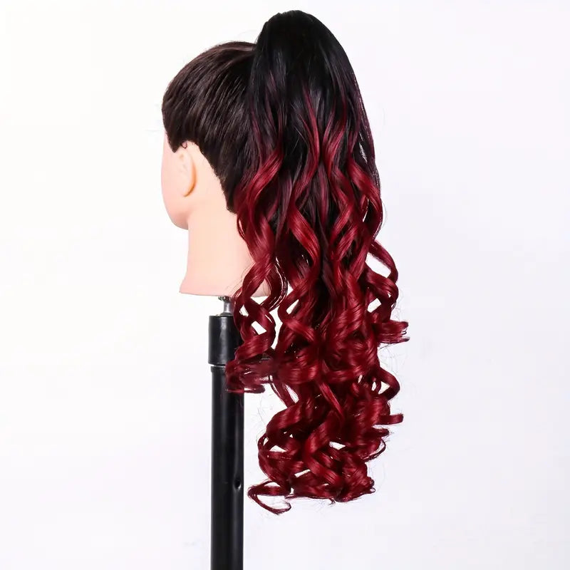 Elegant Claw-Clip Ponytail Extension for Women – Ombre Curly Wave