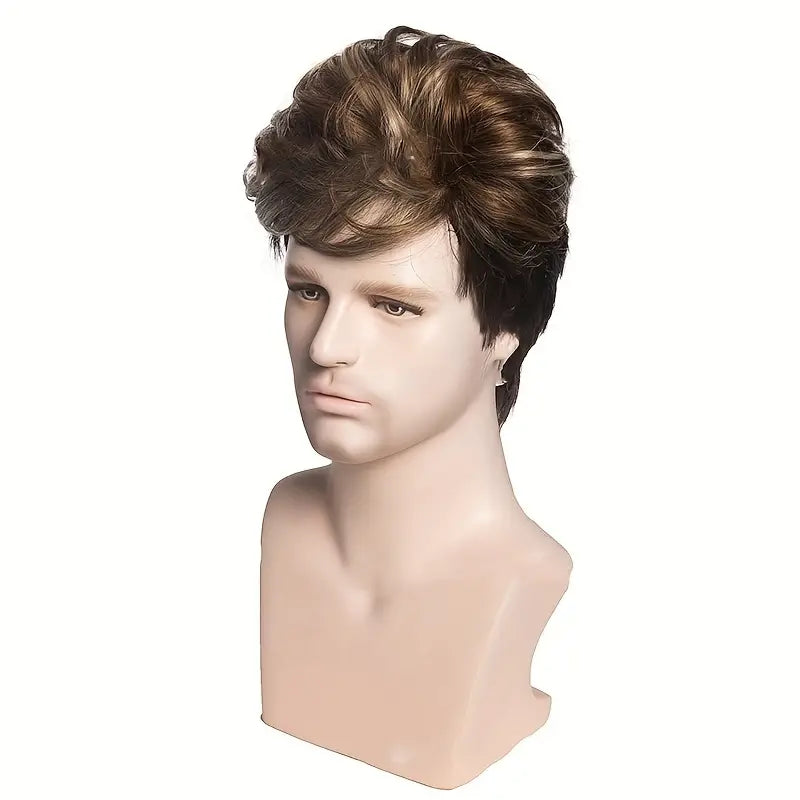 Elegant Men's Short Woven Wig - Versatile Fashion Accessory