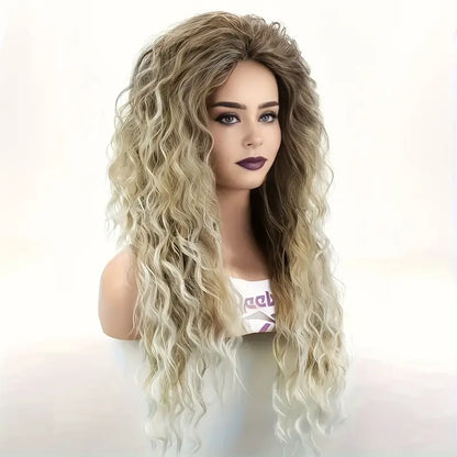 Elegant-Ombre-Curly-Wig-for-Women-26 Inch-Heat-Resistant-Synthetic-Hair