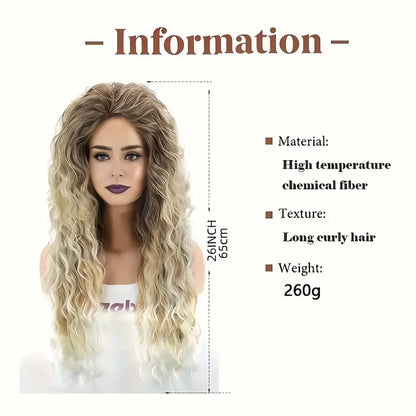 Elegant-Ombre-Curly-Wig-for-Women-26 Inch-Heat-Resistant-Synthetic-Hair