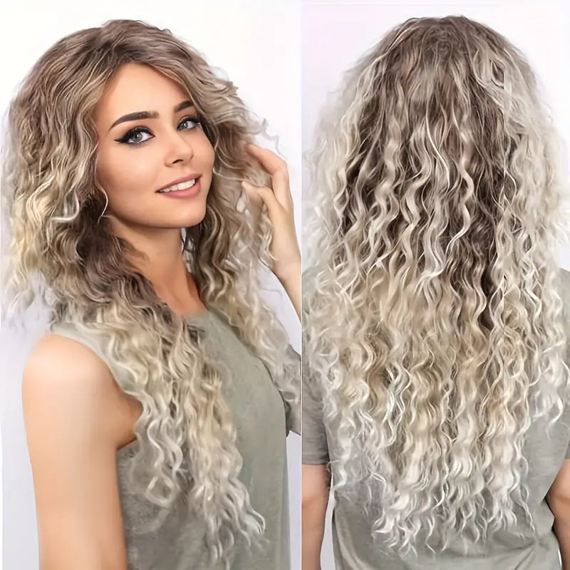 Elegant-Ombre-Curly-Wig-for-Women-26 Inch-Heat-Resistant-Synthetic-Hair