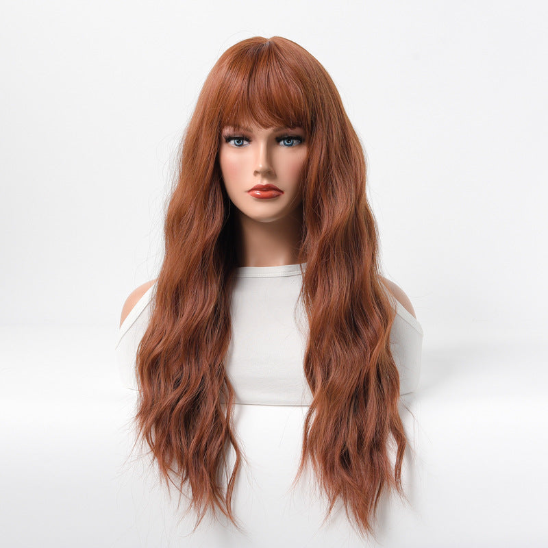 European-Style Long Curly Synthetic Wig