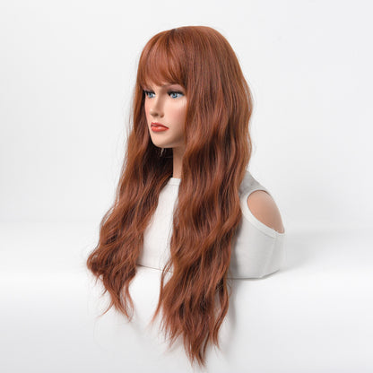 European-Style Long Curly Synthetic Wig