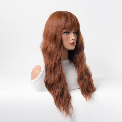 European-Style Long Curly Synthetic Wig