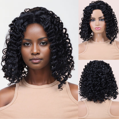 European and American Black Wig for Women