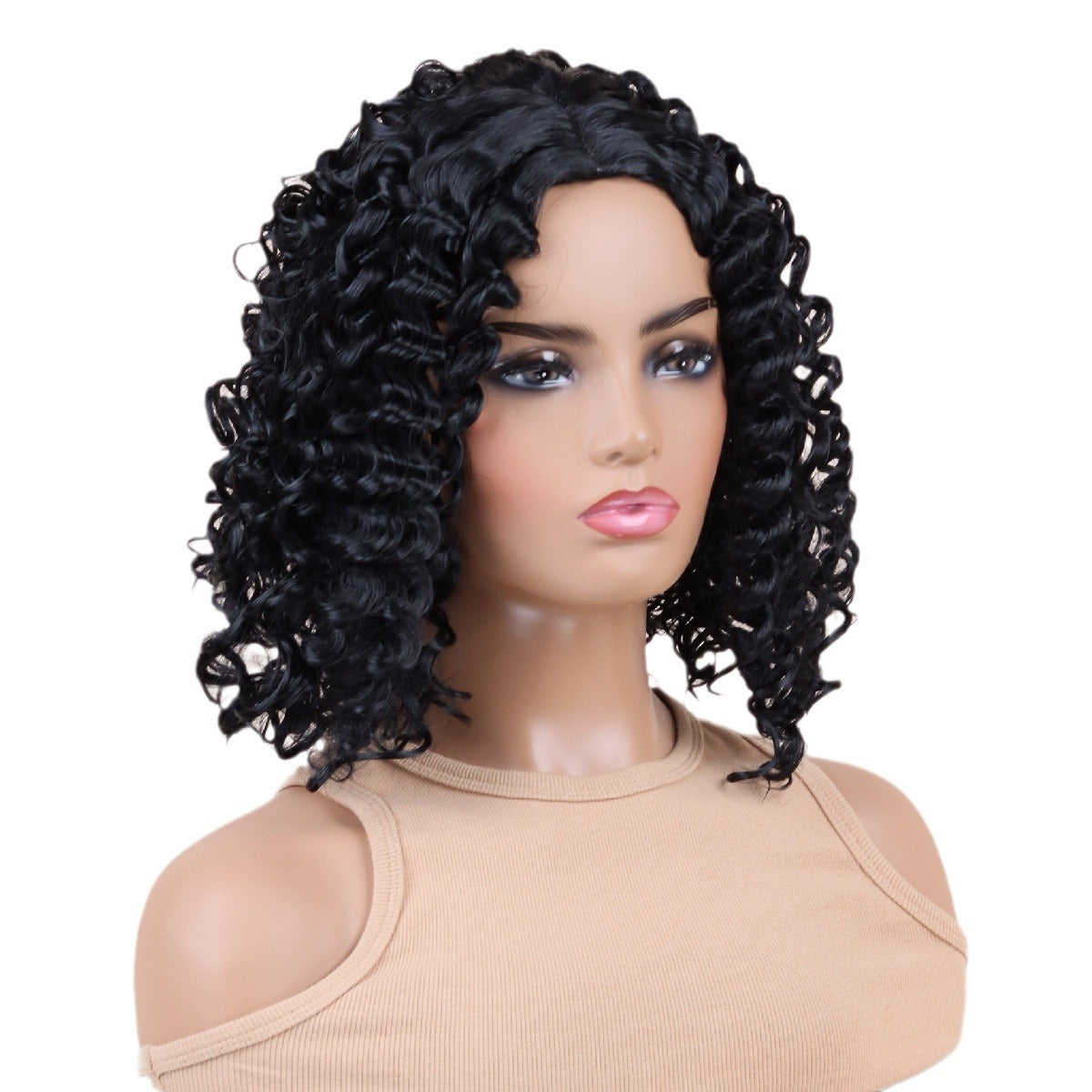 European and American Black Wig for Women