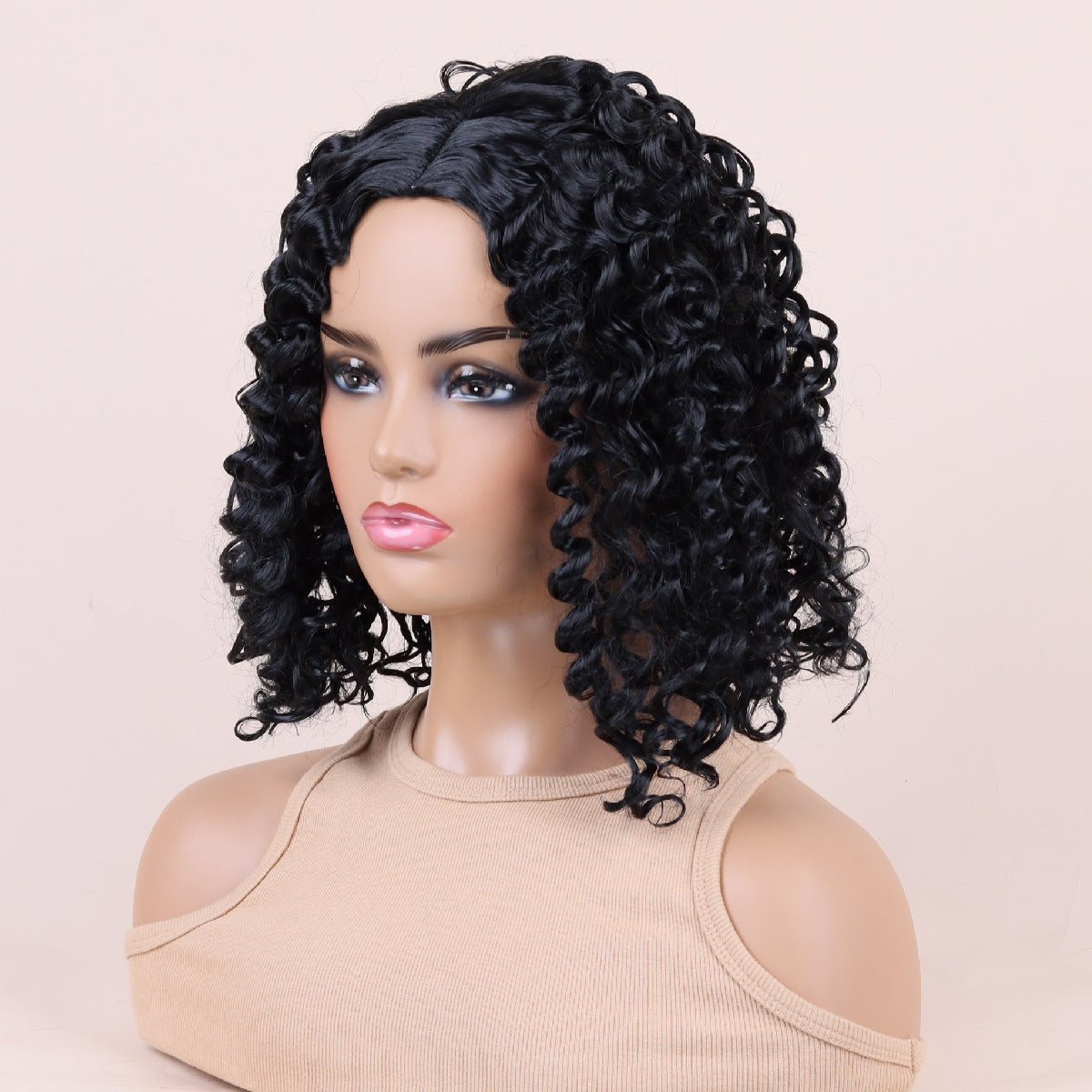 European and American Black Wig for Women