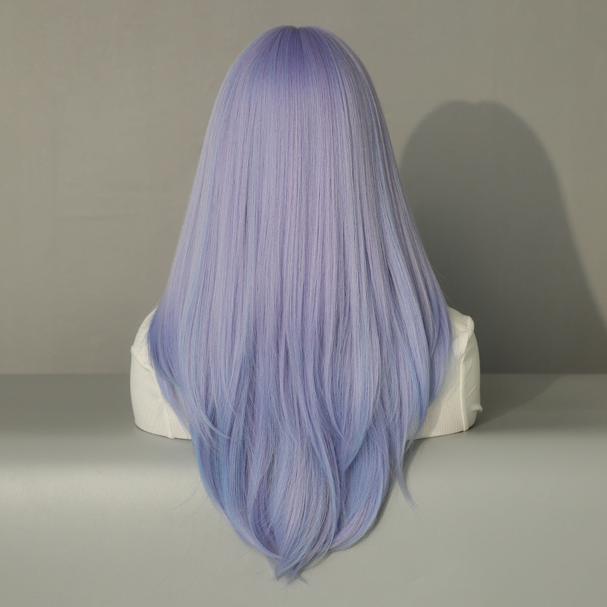 European and American Purple Synthetic Wig - Long Straight Style