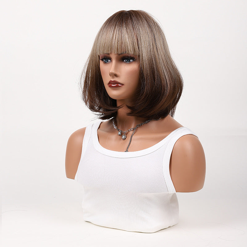 European and American Style Gradient Blonde Short Bob Wig