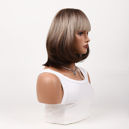 European and American Style Gradient Blonde Short Bob Wig