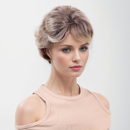 European and American Style Synthetic Wig for Women - Short Straight, High Elasticity